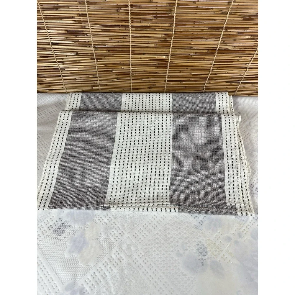 Farmhouse Rustic Macrame Tablerunner  13x108 Inch Light Brown - Picture 2 of 7